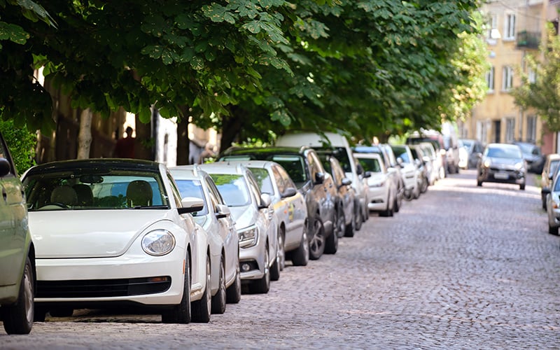 Taxis Driving in empty Road