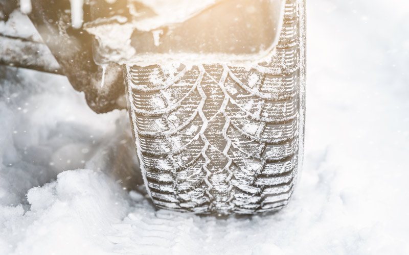 Tyres on car in winter